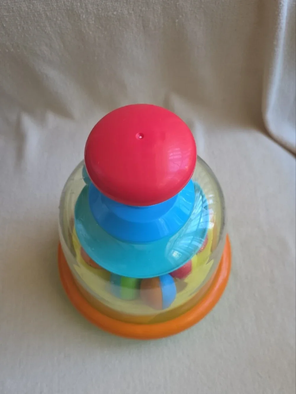 Bright Push Pop Ball Drop Toy - Red, Blue, Yellow